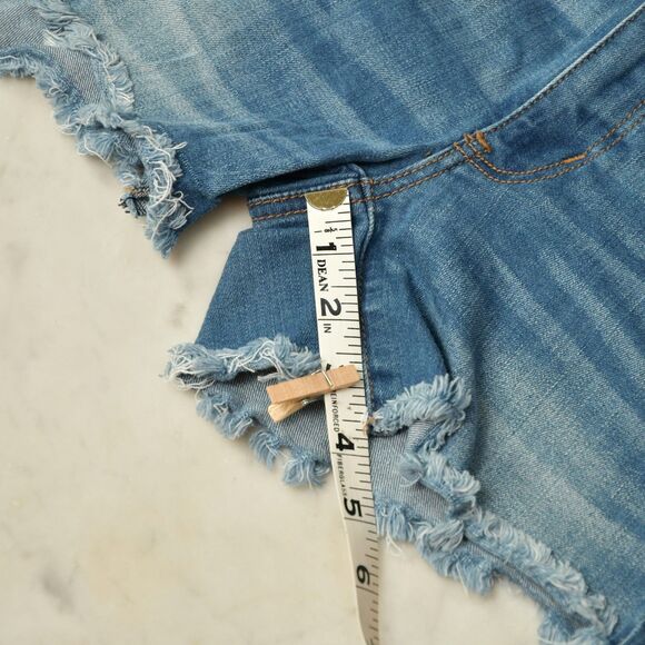 Hollister Distressed Shorty Jean Shorts Size 9 W29 - Picture 6 of 7